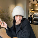 Rabbit Fur Knitted Winter Beanie