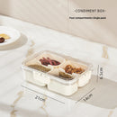 Transparent Compartment Food Storage Box with Handles