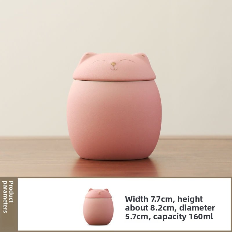 Cute Cat Tea Leaf Jar
