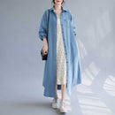 Women's Long Sleeve Denim Coat