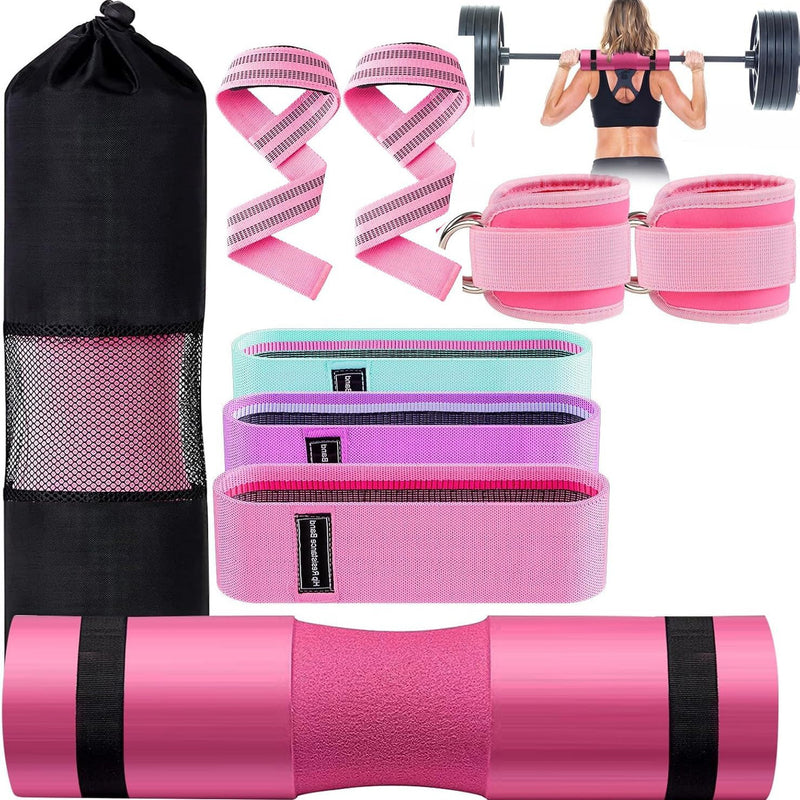 Foam Barbell Shoulder Pad and Booster Belt Set