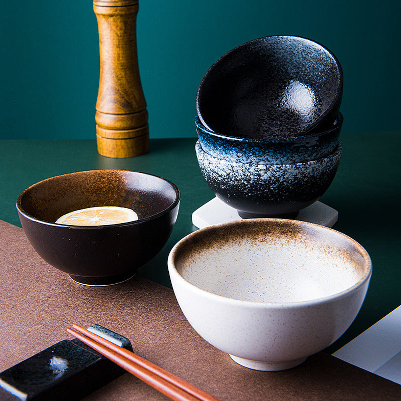 Japanese-Style Porcelain Rice Bowl