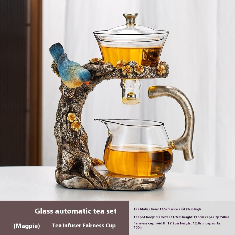Semi-Automatic Teaware Suit Magnetic Suction Glass Tea Maker