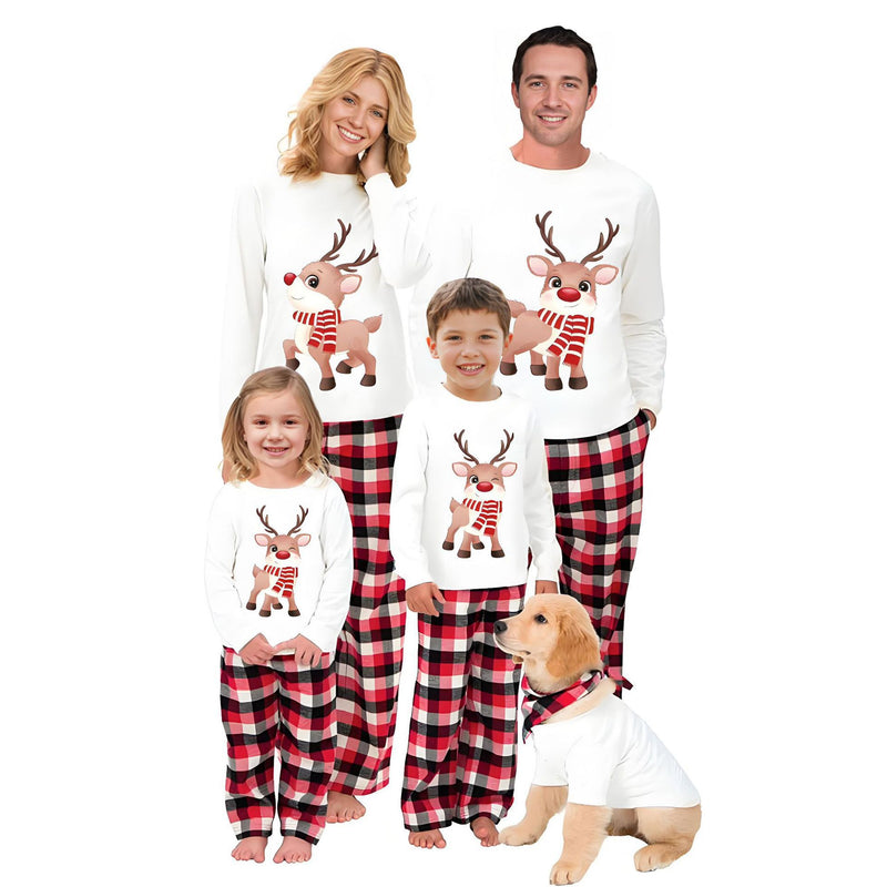 Christmas Reindeer Print Pajama Set