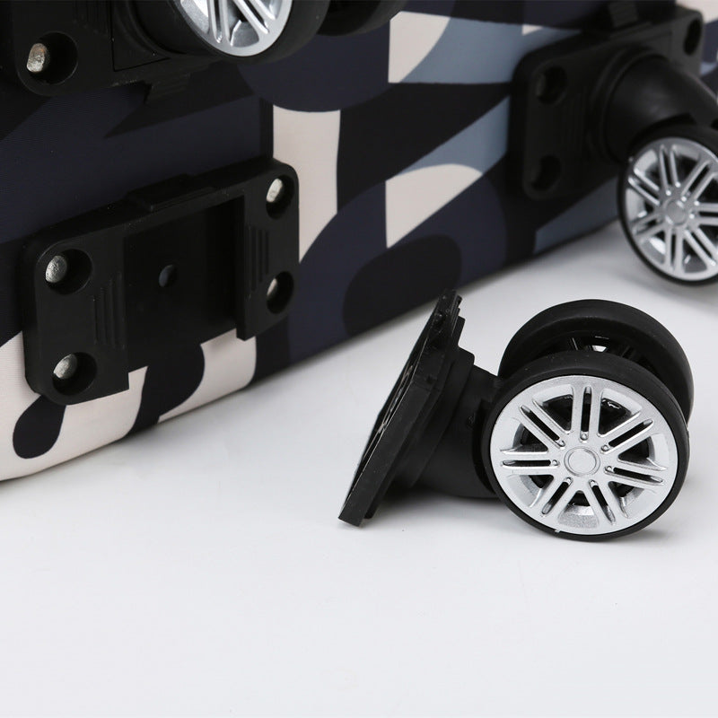 Wheeled Travel Luggage Bag with Water-Repellent Oxford Fabric