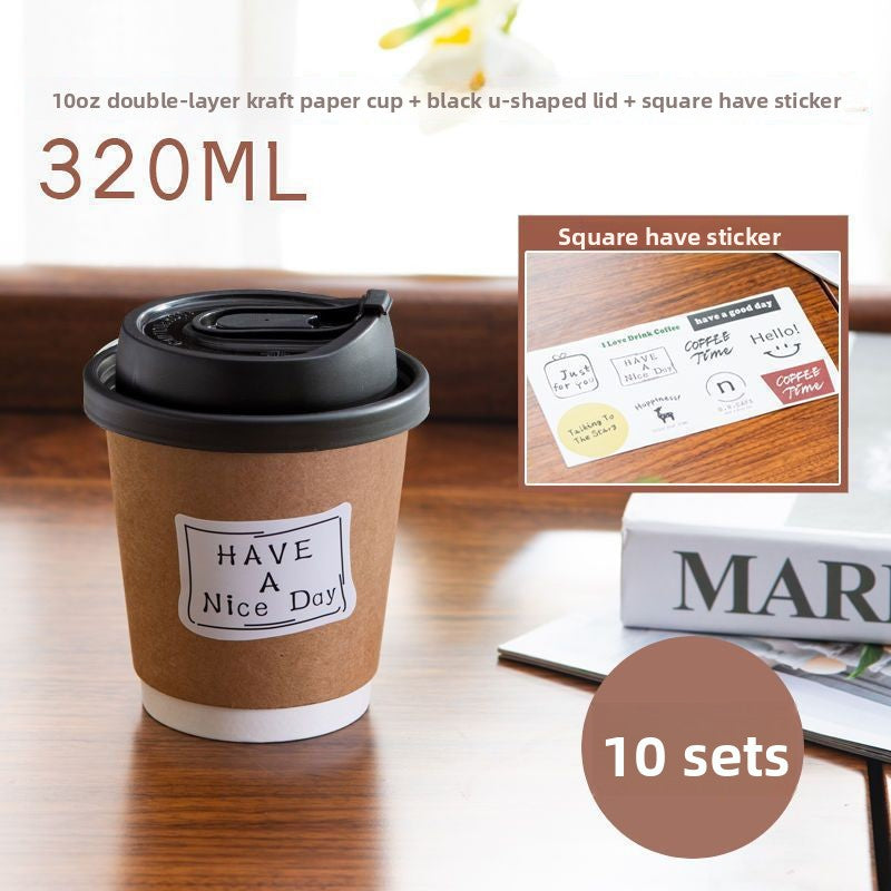 Single-use coffee, milk tea and soy milk paper cups