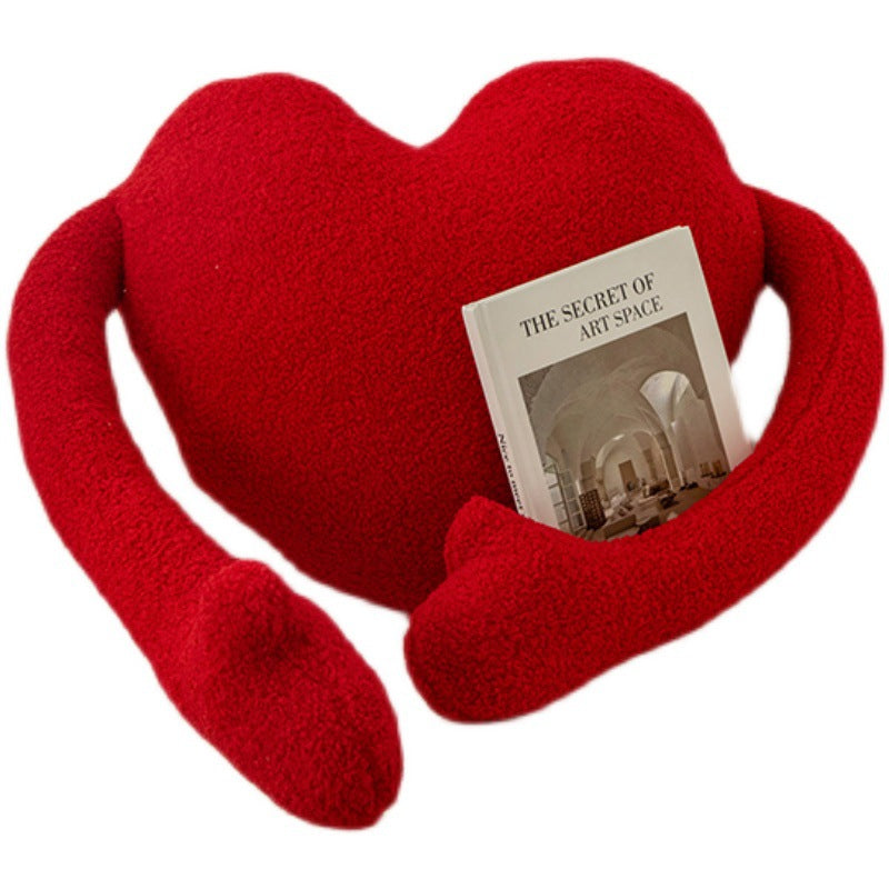 Heart-Shaped Velvet Cushion