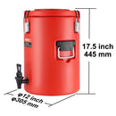 VEVOR Stainless Steel Insulated Beverage Dispenser, 4.5 Gallon 17.2 Liter, Thermal Hot And Cold Drink Server Dispenser With Spigot Handle, Food-grade For Hot Tea Coffee Water Restaurant Drink Shop
