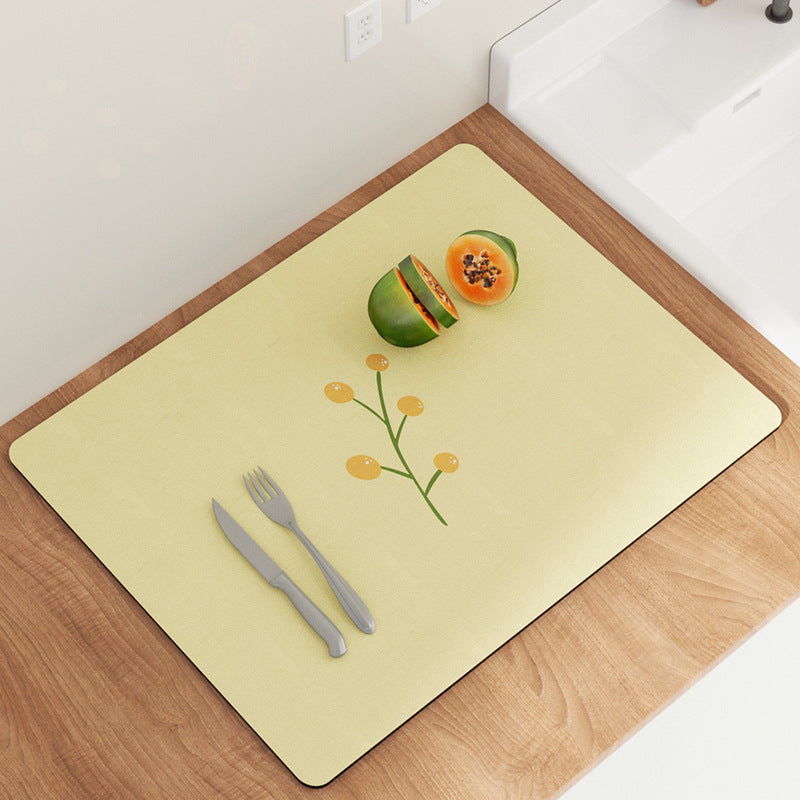 PU Leather Kitchen Countertop Drain Mat