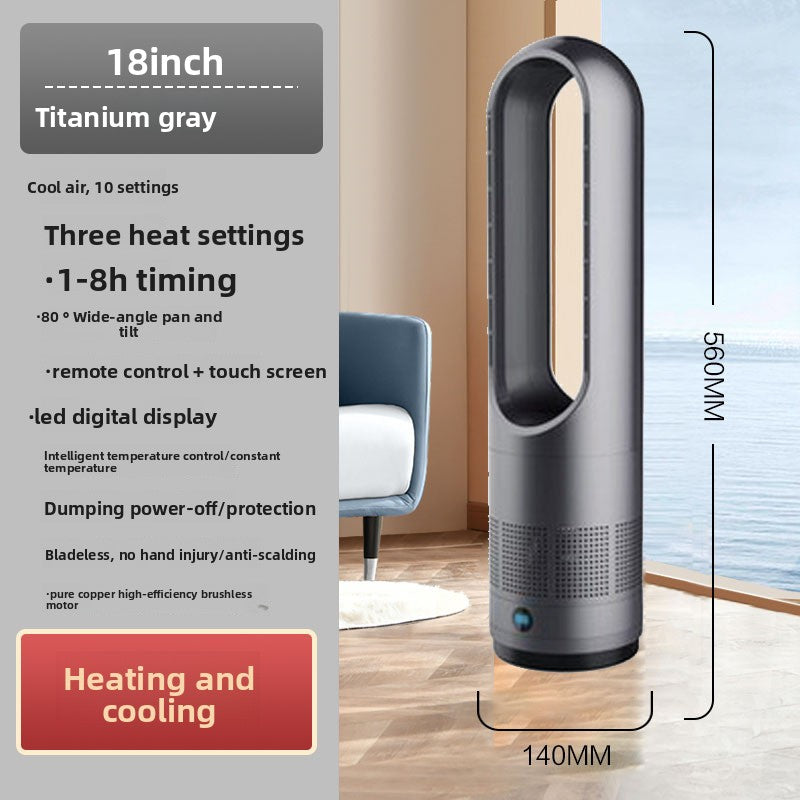 Vertical silent bladeless electric fan