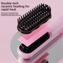 Wireless lazy-person portable hair straightening comb