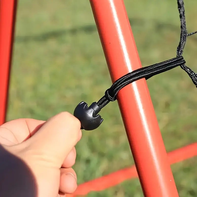 1pc Durable Stainless Steel Red Soccer Rebound Net - Ideal For Football, Golf, Baseball & Lacrosse Practice Versatile Outdoor Sports Training Goal With Mesh Design