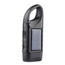 Solar Hand-Crank Flashlight with LED Emergency Light