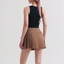 Lycra Pleated Yoga Skirt Anti-slip Badminton