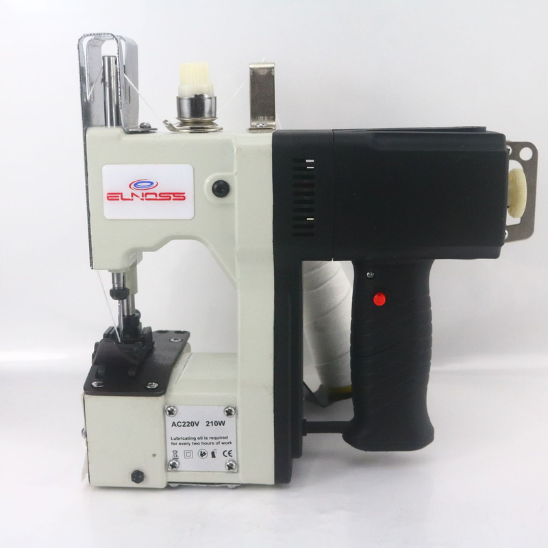 Portable electric sewing and packaging machine