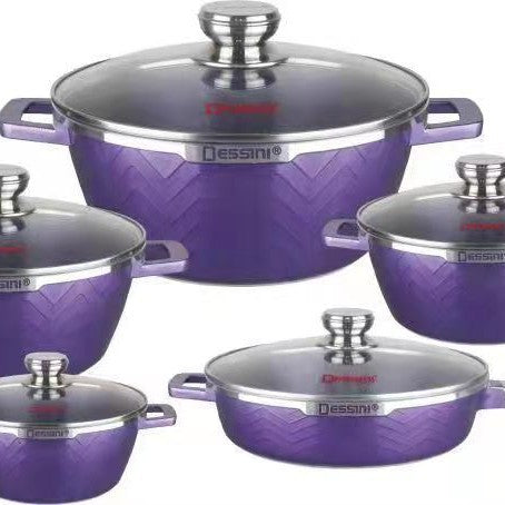 Die-cast pot, aluminum pot, non-stick pot and soup pot set