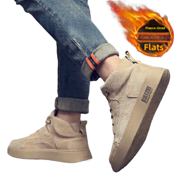 high-top canvas shoes for men