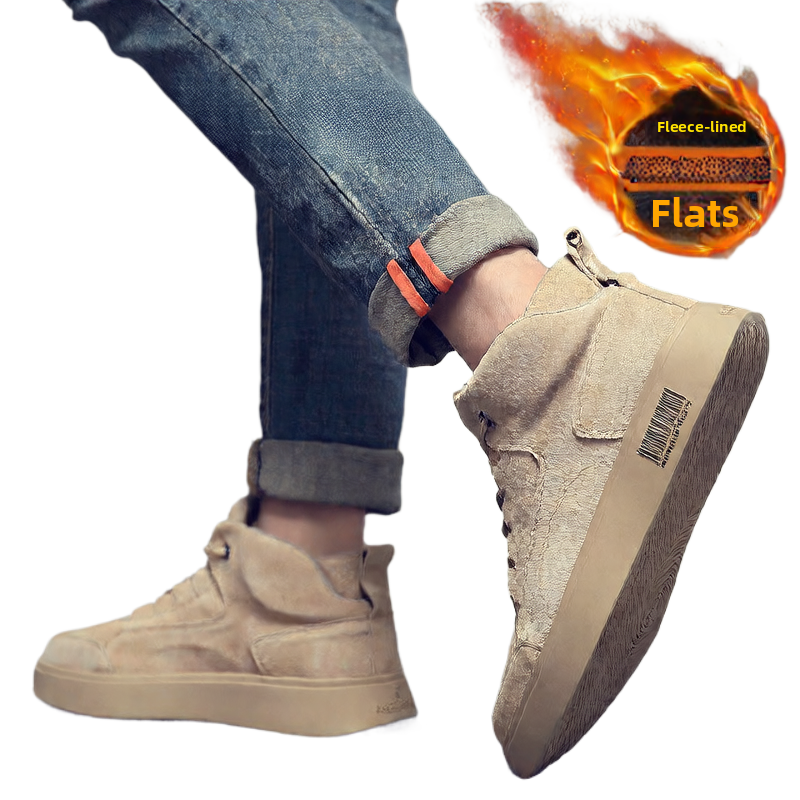 high-top canvas shoes for men