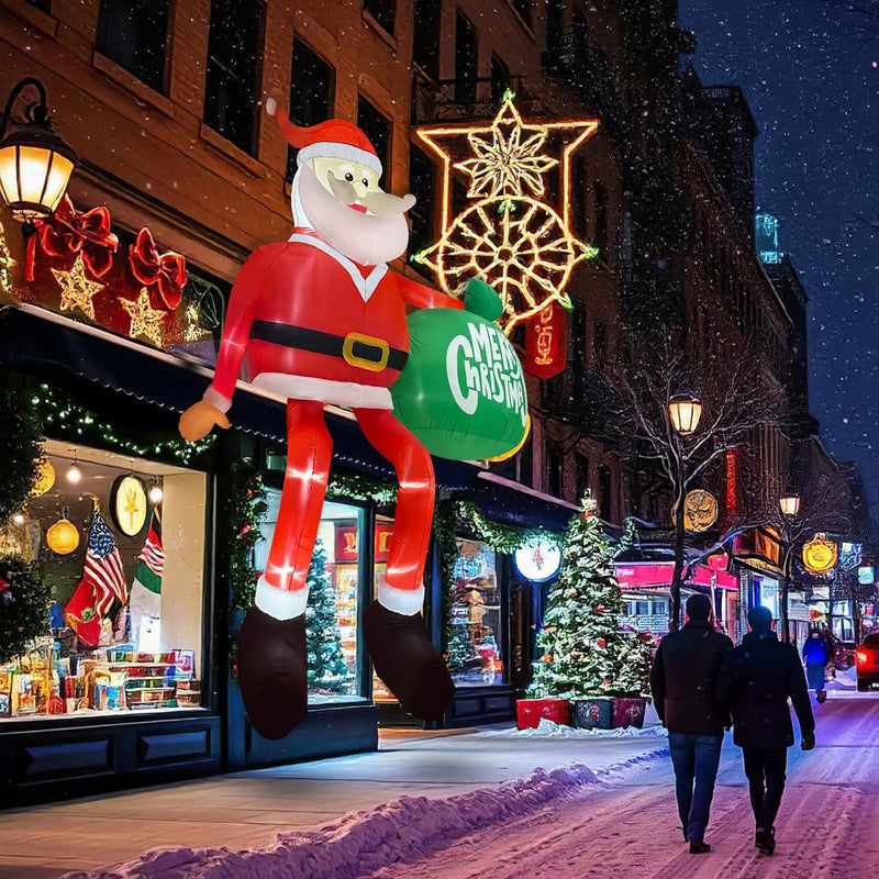 LED Luminous Christmas Sitting Santa Claus Outdoor Decoration