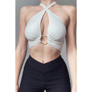 Crisscross strap design halter vest