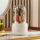 Rotating Makeup Brush Storage Bucket with Dust-Proof Design