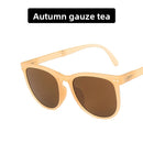Folding air-cushion sunglasses for women, brown sunglasses