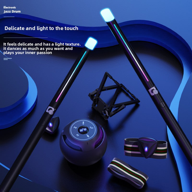 Portable Electronic Drum Set for Beginners with 5 Drums and 4 Cymbals