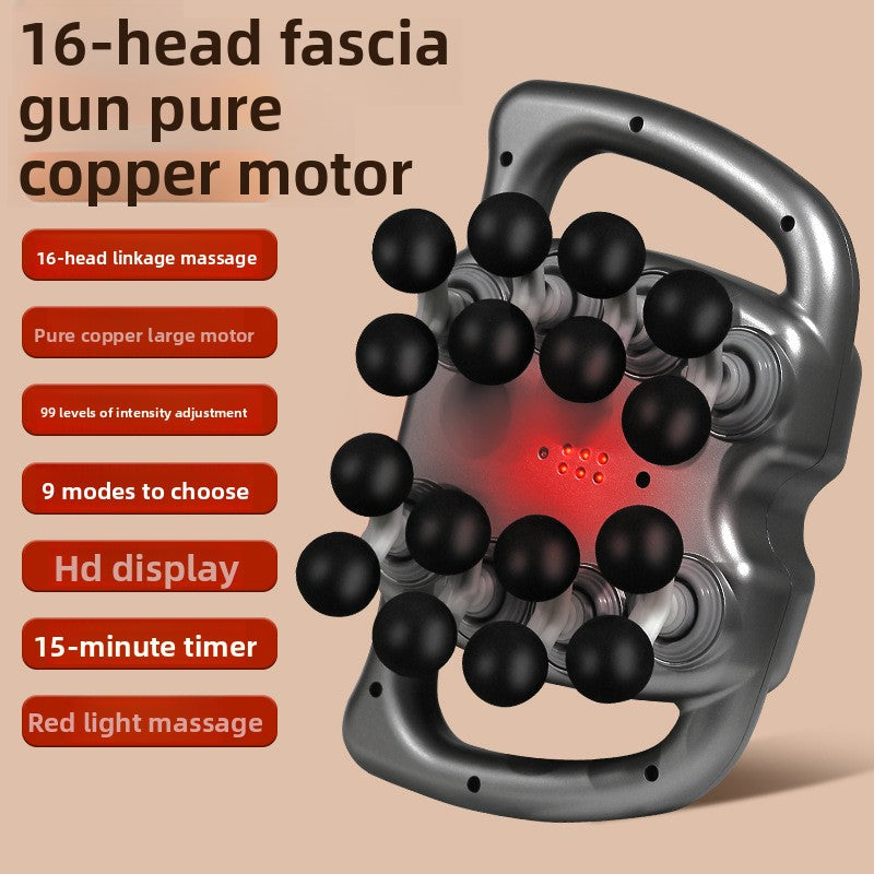 Rechargeable Multi-Head Fascia Gun Muscle Massager