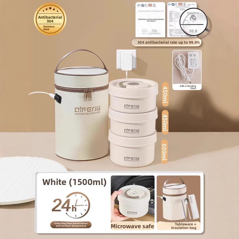 Electric Insulated Lunch Box with Heating and Microwave Safe