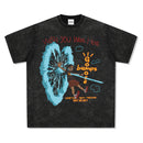 Retro Travis Scott Hip Hop Cartoon Printed Cotton T-Shirt