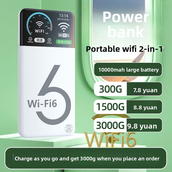 Portable WiFi Power Bank with 300Mbps Speed