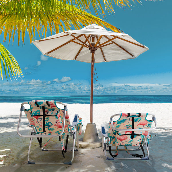 63x65x82cm, Flamingo Motif, Aluminum, Beach Chair, Oxford Cloth