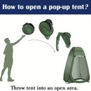 2025 Upgraded Pop-up Shower Tent, Outdoor Sun Protection Changing Room Opens In 10 Seconds, Oxford Cloth Rainproof Sun Protection Coating, Camping Toilet,Cycling Changing Clothes,Beach Shade, Storag