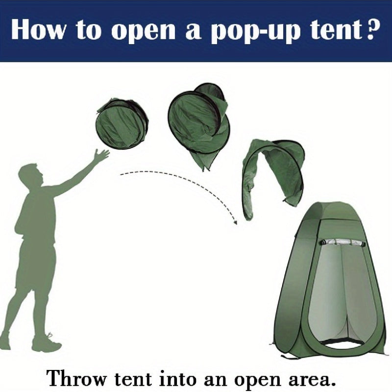 2025 Upgraded Pop-up Shower Tent, Outdoor Sun Protection Changing Room Opens In 10 Seconds, Oxford Cloth Rainproof Sun Protection Coating, Camping Toilet,Cycling Changing Clothes,Beach Shade, Storag