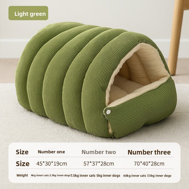 Plush Removable Washable Enclosed Pet Bed for Cats and Dogs
