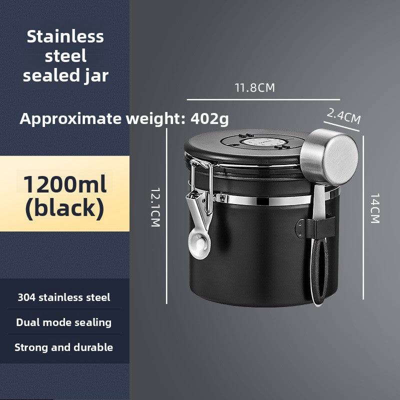 Coffee Bean Stainless Steel Sealed Container
