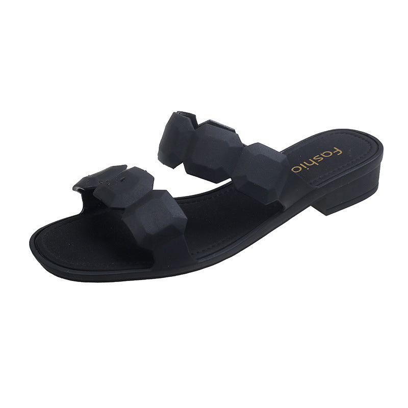 Fashionable Simple Square Toe Sandals For Women