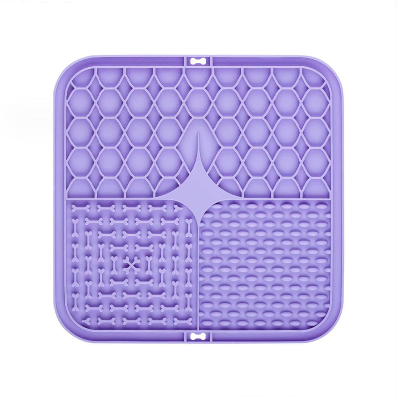 Silicone Pet Licking Mat Slow Feeder with Suction Base ? Anti-Choke Dog/Cat Food Bowl