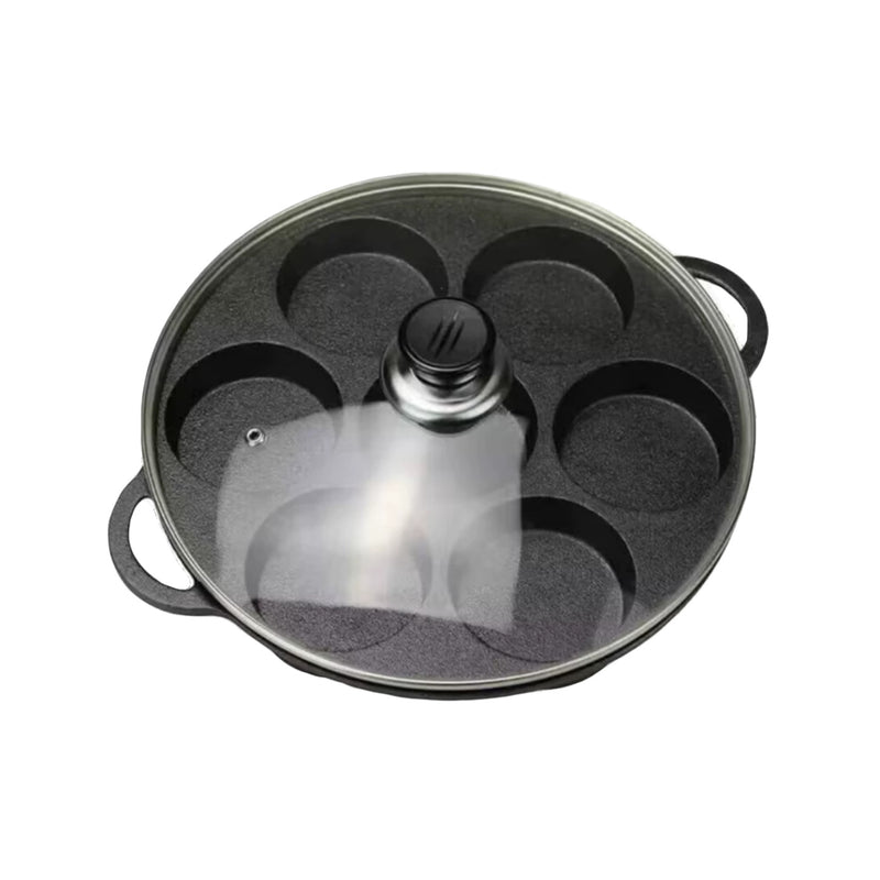 Seven-hole Fried Egg Pan Egg Dumpling Pan Uncoated Stove Universal
