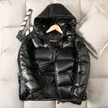 Men's Glossy No-Wash Hooded Winter Jacket
