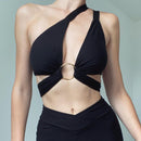 Crisscross strap design halter vest