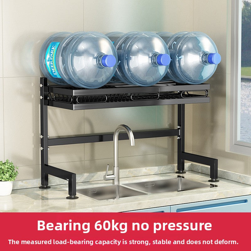 Kitchen Sink Dish Drying Rack with Adjustable Layers