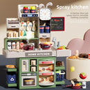 Children's house kitchen toy scene set