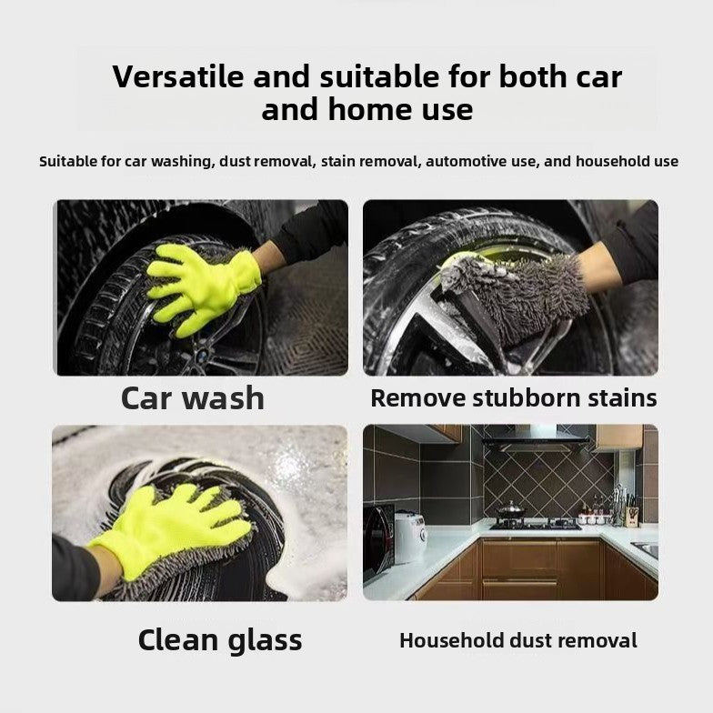 Chenille Velvet Car Wash Gloves