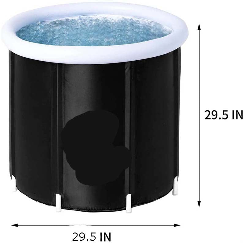 portable folding ice water bath bucket