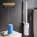 Disposable Wall-mounted Toilet Brush with Replaceable Heads