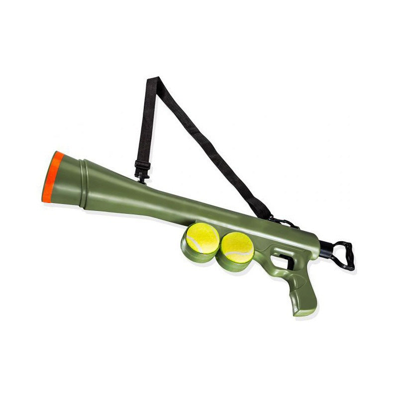 Pet Dog Tennis Launcher Toss Ball Thrower Training Supplies Educational Pet Training Interactive Toy Gun
