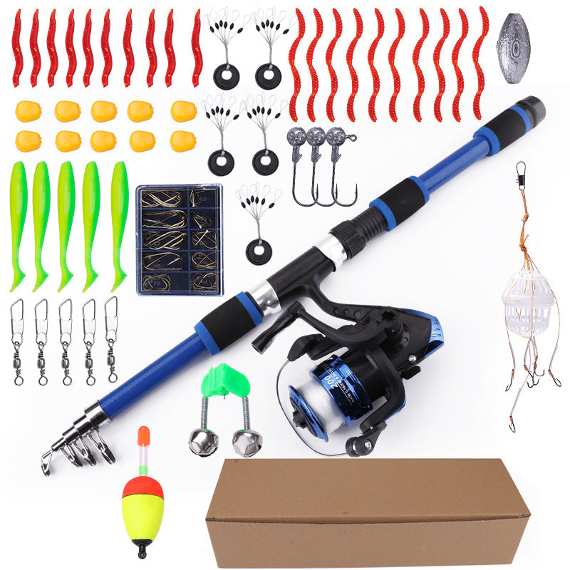 FISHKING Telescopic Fishing Rod Set with Reel and Accessories