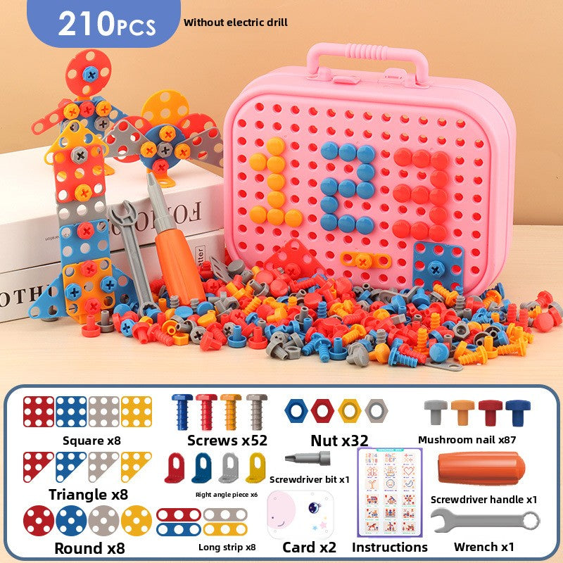 Children's Toy Electric Drill DIY Repair Screw Tool Box