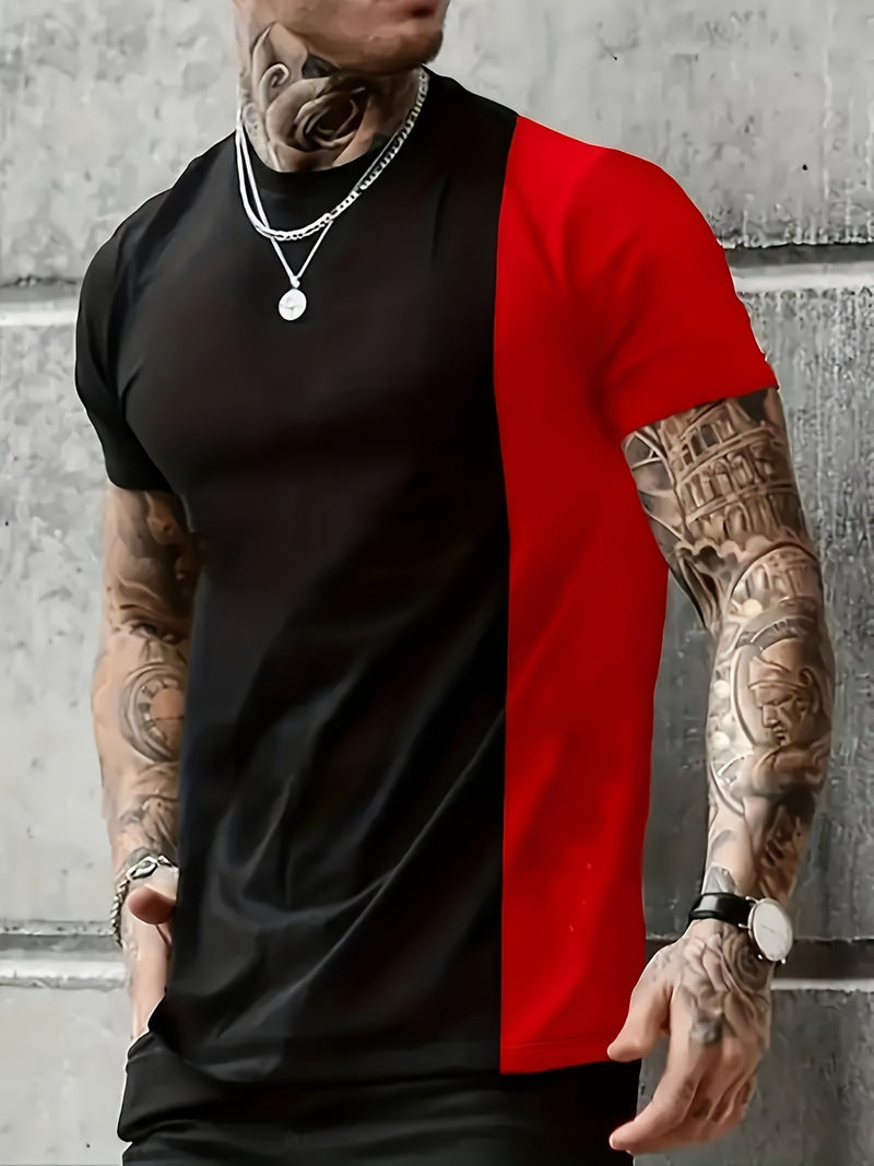 Men's multi-color casual short-sleeved T-shirt